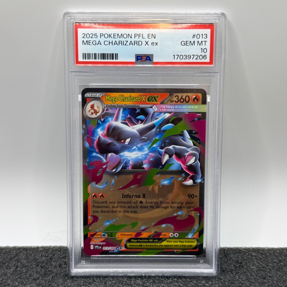 PSA 10 Mega Charizard X ex 013/094 2025 Pokemon PFL EN Gem Mint Ultra Rare